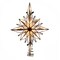 Kurt Adler 10" Multi-Point Star of Bethlehem Glass Gem Christmas Tree Topper, Clear Lights